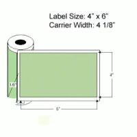 4"x6" Orange Thermal Transfer Labels on Roll,Perf 