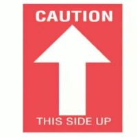 "Caution This Side Up" Arrow Label 