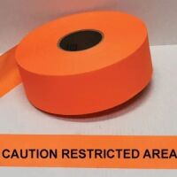 Caution Restricted Area Keep Out Tape, Fl. Orange
