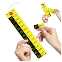 Yellow Bag Identification Tags, Manifold Construction with 12 Labels
