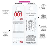Parking & Claim Check Tags, White, 9 1/2\