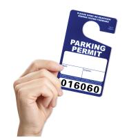 Plastic Parking Permits - Consecutively Numbered