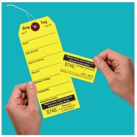 Superior Bag Claim Check Tags with 5 labels, Yellow