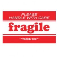 "PLEASE HANDLE WITH CARE FRAGILE THANK YOU" Label