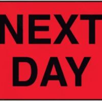 "Next Day" Label 