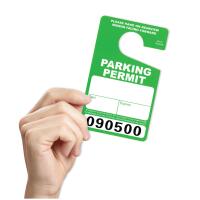 Plastic Parking Permits - Consecutively Numbered
