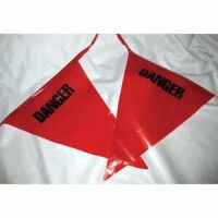 Pennant Lines - Printed: DANGER on Red   