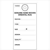 Genuine Hand Woven Oriental Rug Tags