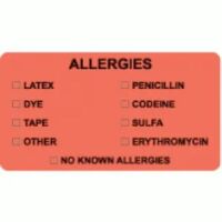 ALLERGY Alert Labels