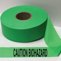 Caution Biohazard Tape, Fl. Green 
