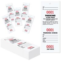3 Part Parking & Claim Check Tags, White, 6 3/4\