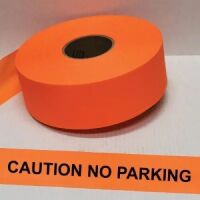 Caution No Parking Tape, Fl. Orange