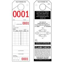 White Parking Claim Tag with Reinforced Hole, 9 1/2" x 2 3/4"