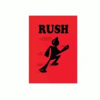 Fluorescent Red "RUSH" Label 