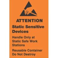 "ATTENTION Static Sensitive Devices" Label  