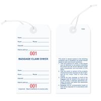 Baggage Claim Check Tags-In English