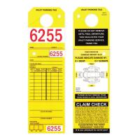 Yellow Parking Claim Tag with Reinforced Hole, 9 1/2\