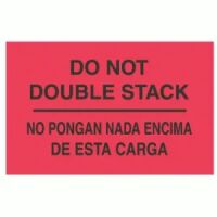 "DO NOT DOUBLE STACK" Bilingual Label 
