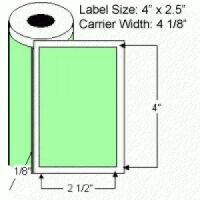 4"x2.5" Thermal Transfer Labels on Rolls,No Perf  