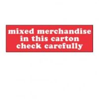 "Mixed Merchandise In This Carton Check" Label 