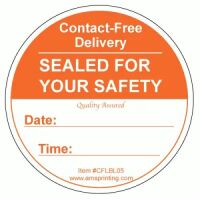 Sealed For Your Safety Delivery Labels