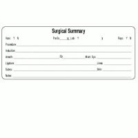 Surgical Summary Labels