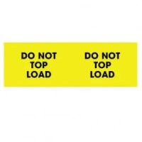 "DO NOT TOP LOAD" Bright Yellow Label