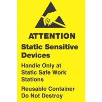 "ATTENTION Static Sensitive Devices" Label 
