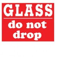 "GLASS DO NOT DROP" Label  