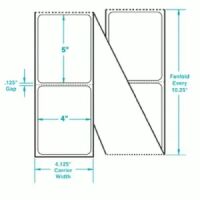 4" x 5" Thermal Transfer Labels Fanfolded 