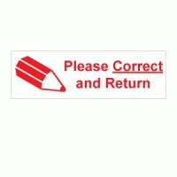 "Please Correct and Return" Self Inking Stamp