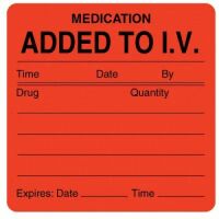 IV/ Medication Added Labels