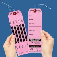 Superior Bag Claim Check Tags with 5 labels, Pink