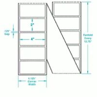 4" x 2" Thermal Transfer Labels Fanfolded 