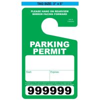 Plastic Parking Permits - Consecutively Numbered