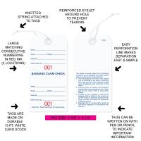 Baggage Claim Check Tags-In English