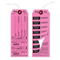 Pink Bag Identification Tags, Manifold Construction with 8 Labels