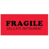 Red Fluores. "FRAGILE DELICATE INSTRUMENTS" Label