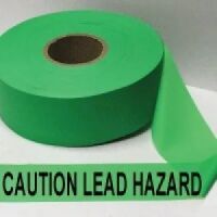 Caution Lead Hazard Tape, Fl. Green  