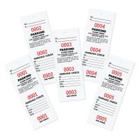 3 Part Parking & Claim Check Tags, White, 6 3/4\