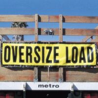 'Oversize Load' Safety Banners, Black on Yellow 