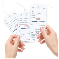 Baggage Claim Check Tags-In English Deluxe Edition