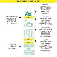 Parking & Claim Check Tags, White, 2 1/2\