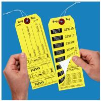 Yellow Bag Identification Tags, Manifold Construction with 8 Labels