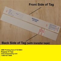 Bag Identification Tags with Transfer Tape
