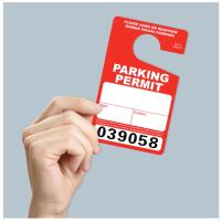 Plastic Parking Permits - Consecutively Numbered