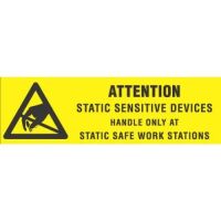 "ATTENTION STATIC SENSITIVE DEVICES" Label