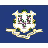 Connecticut Flag with Pole Hem & Gold Fringes