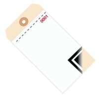 3 Part Carbon Style Inventory Tags - Blank -Plain