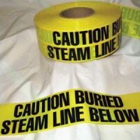 Caution Buried Steam Line Below - Yellow  